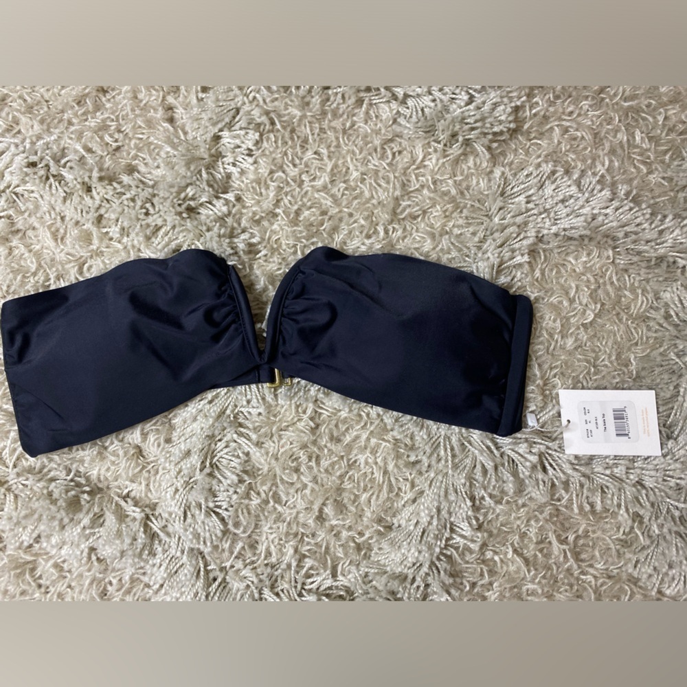 NWT Andie Swim The Scala Bandeau Bathing Suit Top Classic Black Women’s  Size XL - Picture 5 of 8